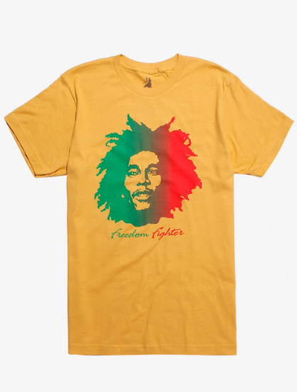 bob marley freedom fighter t shirt